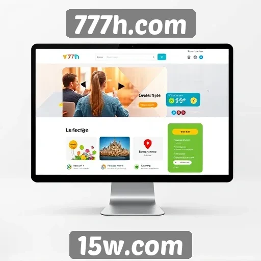 Interface do usuário e design do 777h.com em foco